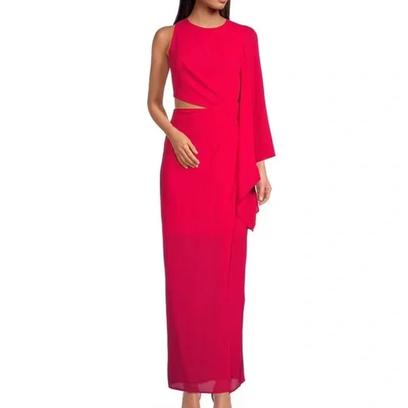 chinese dress ladies Nelle Floral Print Pleated Maxi Dress by Jewel Badgley Mischka